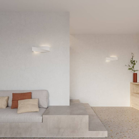 Aplique de cerámica SIGMA blanco + 1x bombilla LED E27 4000K Fría 7,5W 650lm