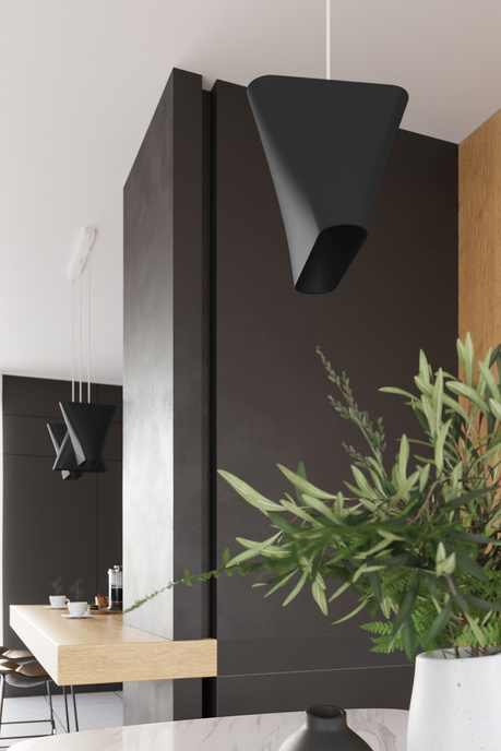 Lámpara de araña BLUM 1 negra + 1x bombilla LED E27 3000K Cálida 7,5W 620lm