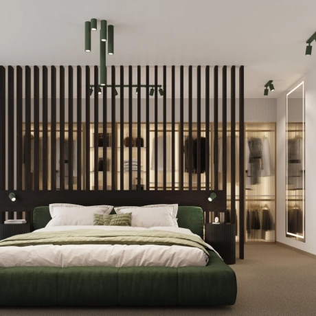 Lámpara de techo KARBON 60 verde oliva