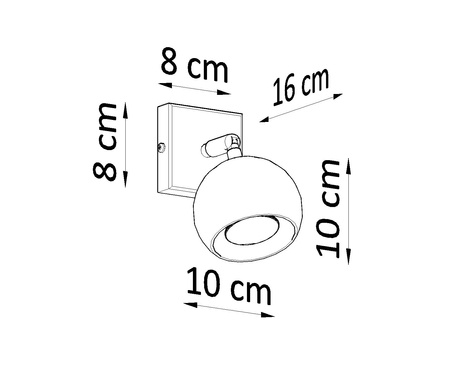Aplique OCULARE 1 blanco + 1x bombilla LED GU-10 4000K Fría 7W 630lm