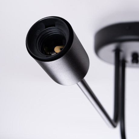 Lámpara de araña VECTOR 4 negra + 4X bombilla LED E27 3000K 7W 760lm