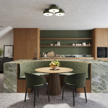 Lámpara de techo OMIQ verde oliva