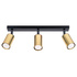 WINX 3 Plafón negro/oro + 3x bombilla LED GU-10 3000K Cálido 7W 510lm