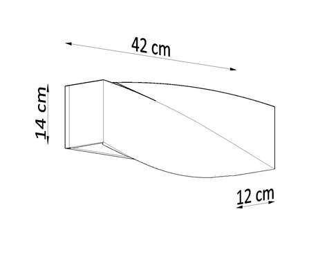 Aplique de cerámica SIGMA blanco + 1x bombilla LED E27 4000K Fría 7,5W 650lm