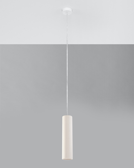 NANCY lámpara colgante de cerámica blanca + 1x bombilla LED GU-10 3000K Cálida 7W 620lm