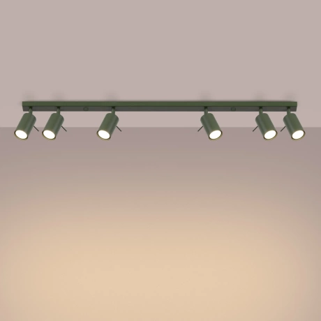 Lámpara de techo RING 6L verde oliva