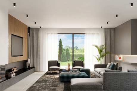 Plafond LAGOS 40 negro + 1x bombilla LED GU-10 4000K Fría 7W 630lm