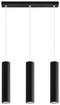 LAGOS 3 lámpara colgante negra + 3 bombillas LED GU-10 4000K Fría 7W 630lm