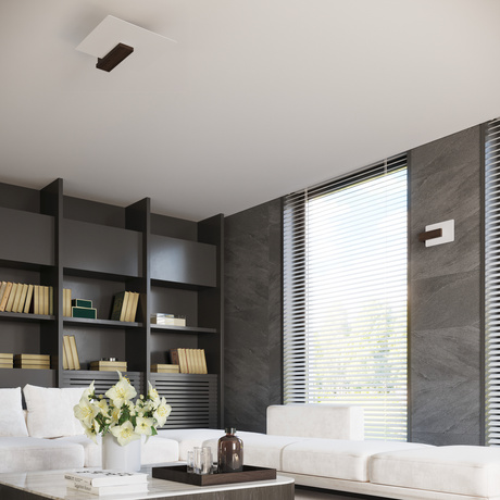 Aplique LAPPO wenge + 1x bombilla LED E14 4000K Fría 7,5W 650lm