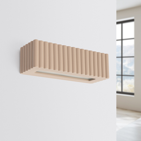 Aplique de cerámica RIGATA taupe