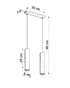 LOOPEZ 2 lámpara colgante negro/cromo + 2x bombilla LED GU-10 4000K fría 7W 630lm