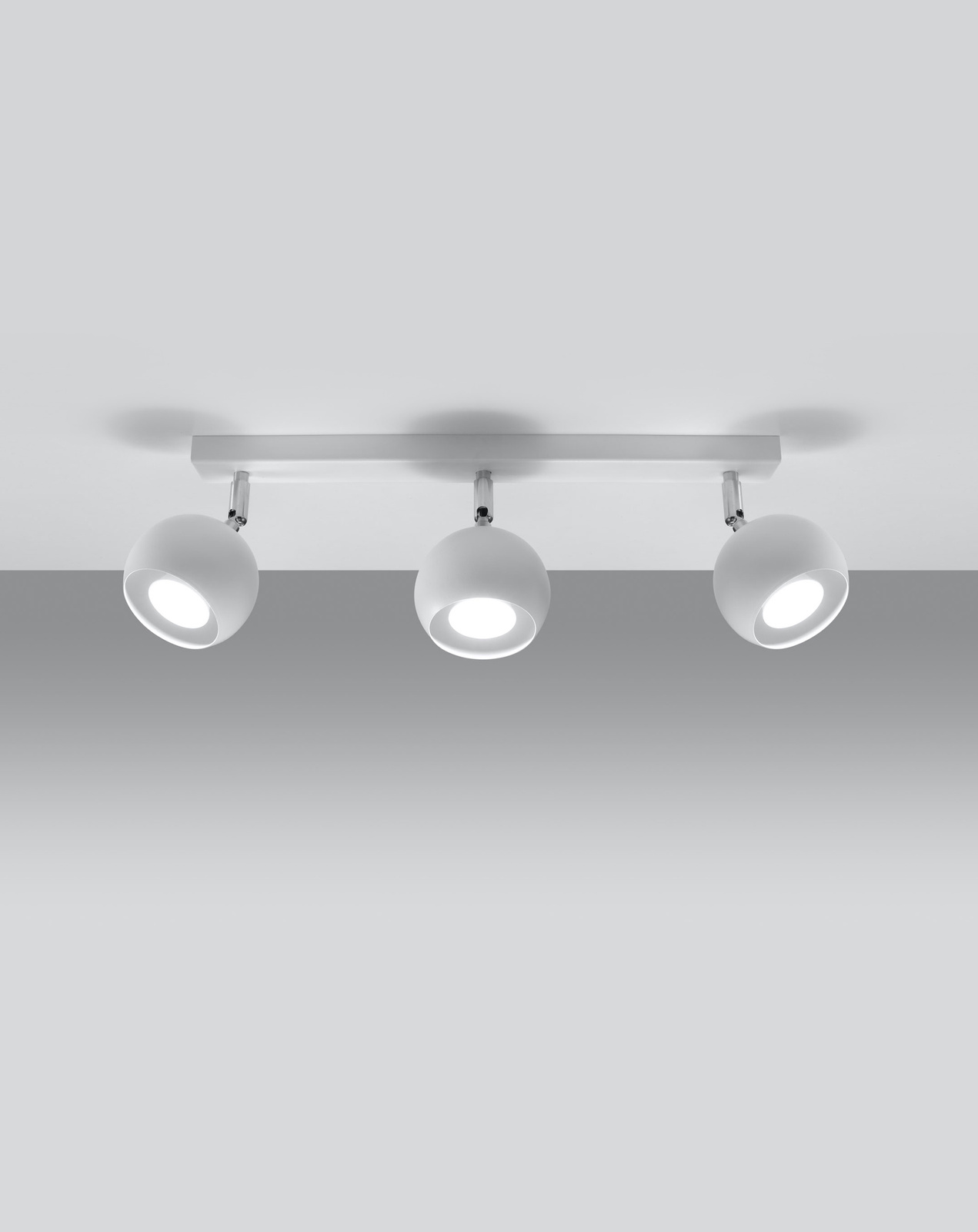 Plafond OCULARE 3 blanco + 3x Bombilla LED GU-10 3000K Cálido 7W 620lm