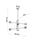 DUOMO araña 6 + 6x bombilla LED E27 4000K Fría 7,5W 650lm