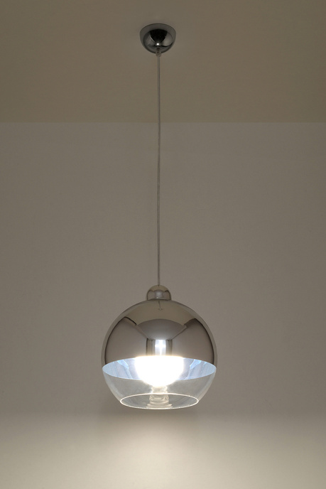 COSMO 25 lámpara colgante cromo + 1x bombilla LED E27 4000K Fría 7,5W 650lm