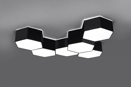 Plafond SUNDE 13 negro + 2x bombilla LED E27 3000K Cálida 7,5W 620lm