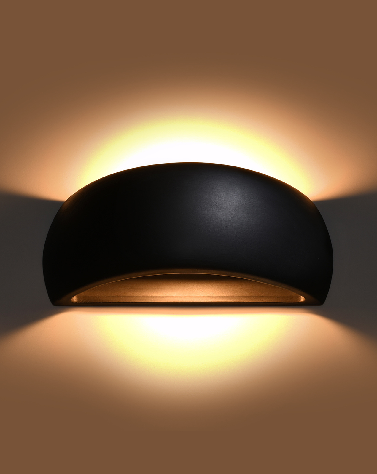 PONTIUS aplique de cerámica negro + 1x bombilla LED G9 3000K Warm 4.5W 510lm