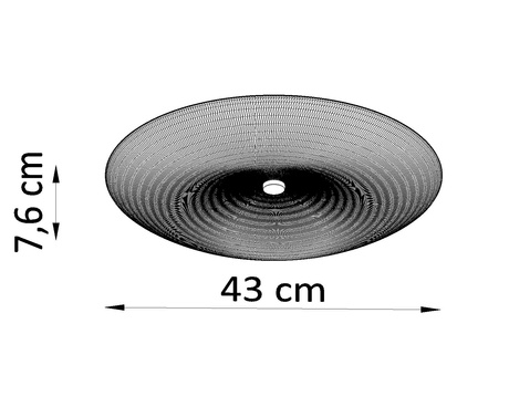 Plafond FUSION 430 + 4x Bombilla LED E27 3000K Cálida 7,5W 620lm