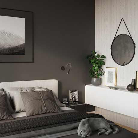 Aplique AXIL negro + 1x bombilla LED G9 3000K Warm 4.5W 510lm