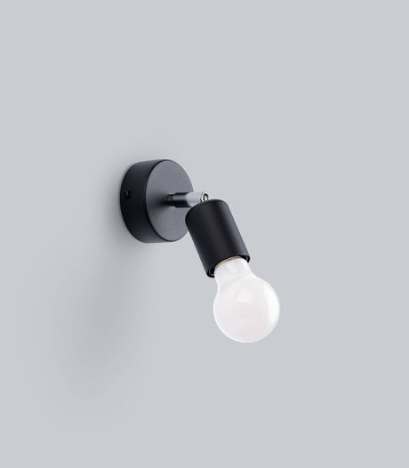 Aplique FORNES 1 negro + 1x bombilla LED E27 3000K Cálida 7,5W 620lm