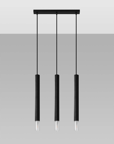 WEZYR 3 lámpara colgante negro + 3x bombilla LED G9 3000K Warm 4,5W 510lm