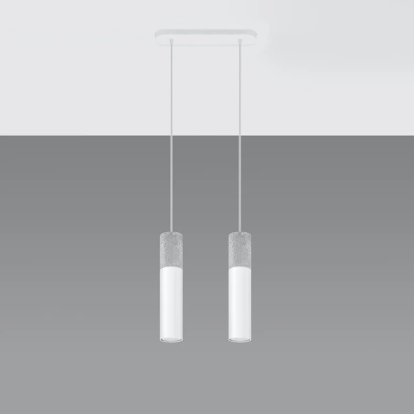 Lámpara colgante BORGIO 2 blanca