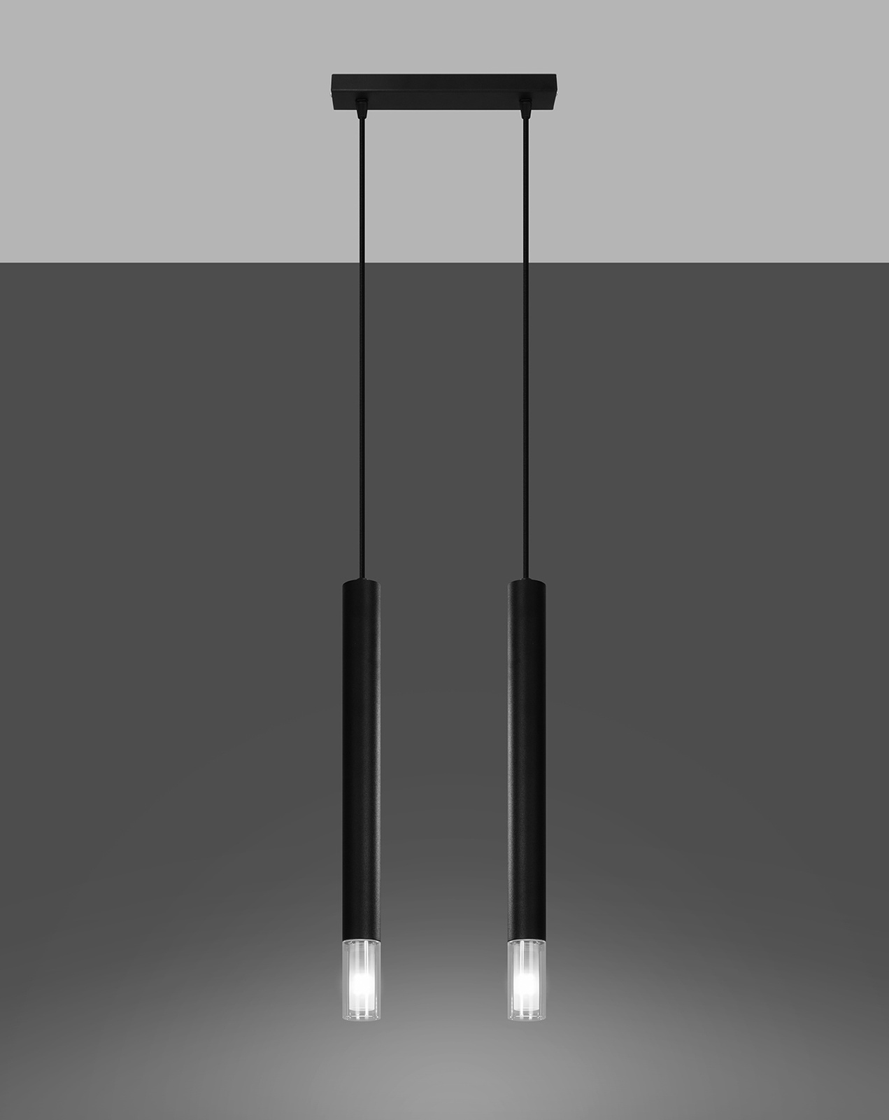 WEZYR 2 lámpara colgante negro + 2x bombilla LED G9 3000K Warm 4.5W 510lm