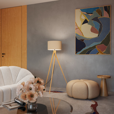 Lámpara de pie NATT beige