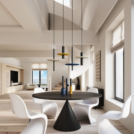 Lámpara colgante PELTA 1 negro/azul marino