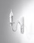 Aplique MINERWA blanco + 1x bombilla LED E14 3000K Cálida 7,5W 620lm