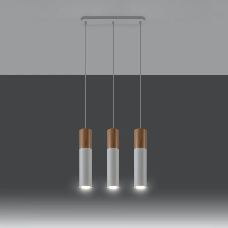 Lámpara colgante PABLO 3 blanco