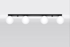 Plafond YOLI 4 negro + 4x bombilla LED G9 4000K Fría 4,5W 460lm