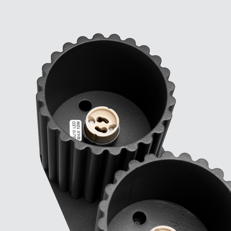 Lámpara de techo AURA 2 negra GU10