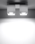 Plafond QUAD 2 blanco + 2x bombilla LED GU-10 4000K Fría 7W 630lm