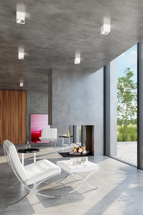 Plafond BLAKE Blanco + 1x Bombilla LED GU10 AR111 4000K FRÍO 10W 850lm