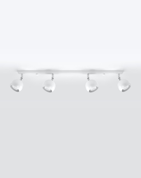 Plafond OCULARE 4L blanco + 4x Bombilla LED GU-10 4000K Fría 7W 630lm