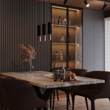 Lámpara colgante LOOPEZ 3L negro/cobre