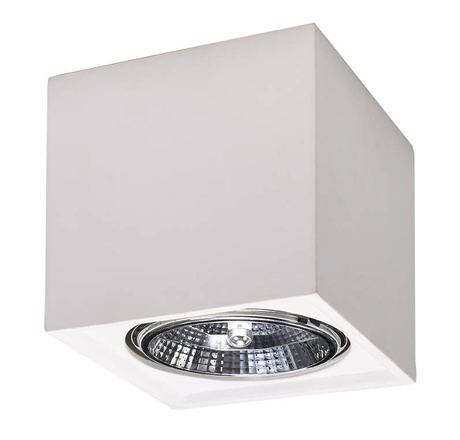SEIDA cerámica plafond blanco + 1x bombilla LED GU-10 3000K Cálido 7W 620lm