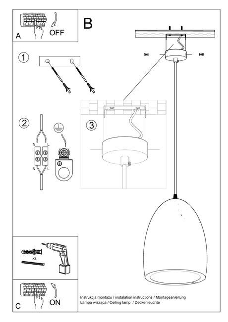 BUKANO lámpara colgante de cerámica blanca + 1x bombilla LED E27 4000K Fría 7,5W 650lm