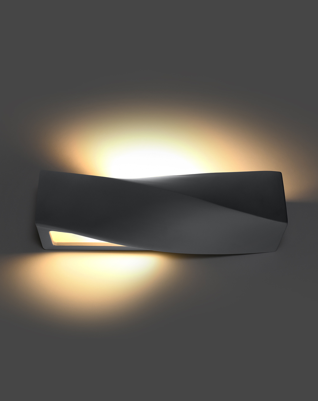 Aplique de cerámica SIGMA gris + 1x bombilla LED E27 4000K Fría 7,5W 650lm