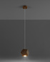 WOODY lámpara colgante madera natural + 1x bombilla LED GU-10 4000K Fría 7W 630lm