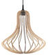 Lámpara colgante ELZA madera natural + 1x bombilla LED E27 4000K Fría 7,5W 650lm