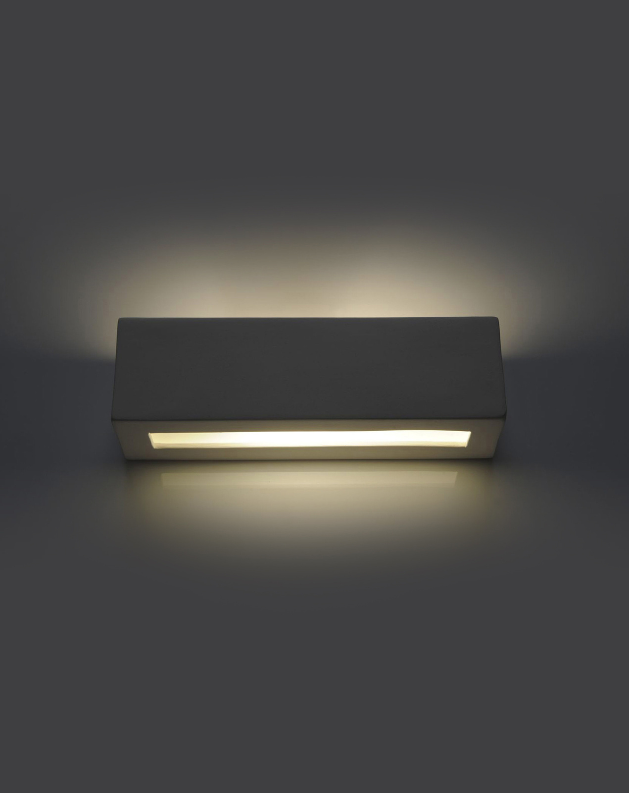 Aplique de cerámica VEGA blanco + 1x bombilla LED E27 3000K Cálida 7,5W 620lm