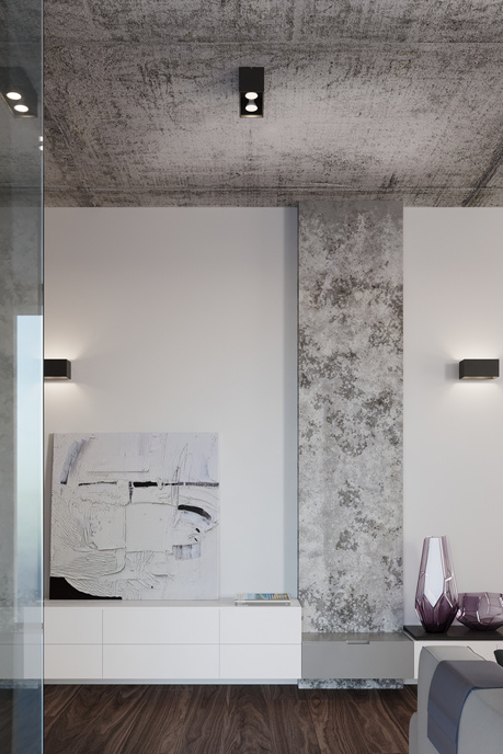 Lámpara de pared QUAD MAXI gris + 2x bombilla LED G9 3000K Cálida 4.5W 510lm