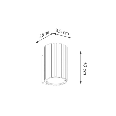 Lámpara de pared KARBON 10 taupe