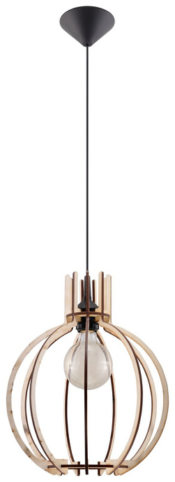 ARANCIA lámpara colgante madera natural + 1x bombilla LED E27 4000K Fría 7,5W 650lm