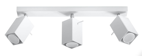 Plafond MERIDA 3 blanco + 3x Bombilla LED GU-10 3000K Cálido 7W 620lm