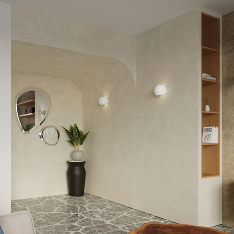 Aplique pintado GLOBE blanco brillo + 1x bombilla LED E27 4000K Fría 7,5W 650lm