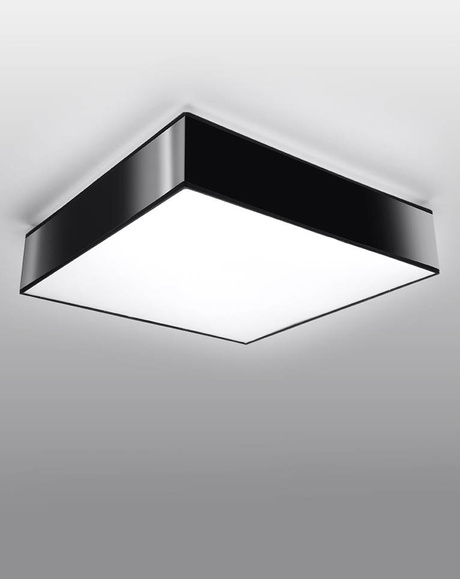 Plafón de techo HORUS 25 NEGRO + 1x bombilla LED E27 4000K Fría 7,5W 650lm