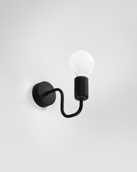 Aplique VECTOR negro 1x bombilla LED E27 3000K Cálida 7,5W 620lm