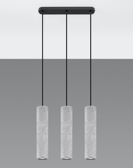 Lámpara colgante LUVO 3 + 3x bombilla LED GU-10 4000K Fría 7W 630lm